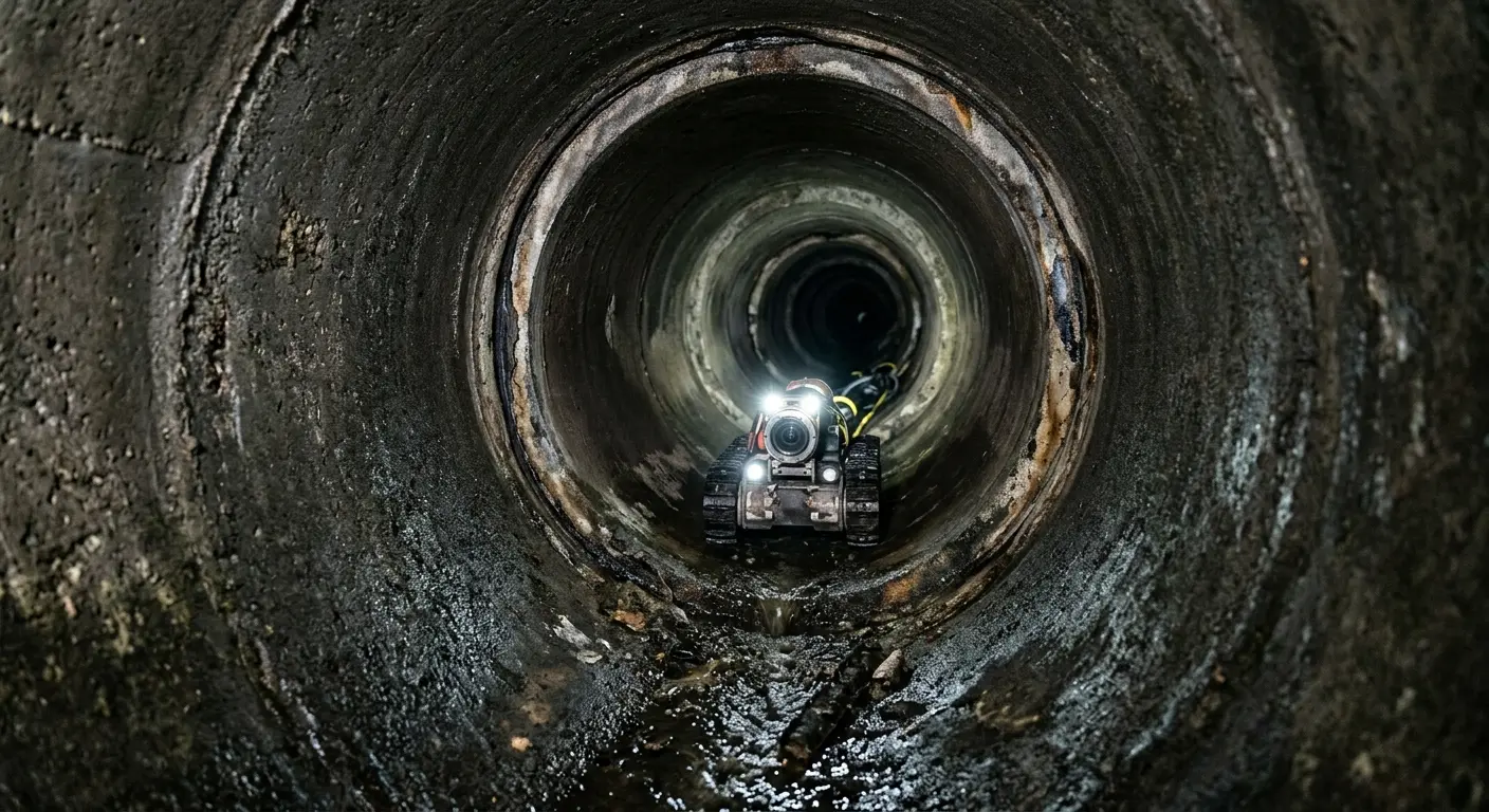Robotic sewer camera inspecting pipe interior for Sewer Line Repair in Aliquippa